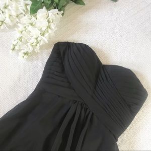 Black Floor Length Formal Bridesmaid Dress